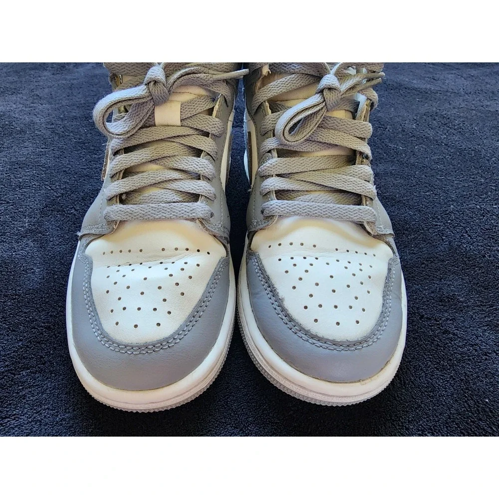 Nike Air Jordan 1 Mid Stealth White Grey BQ6472-115 Womens 6.5 Sneaker